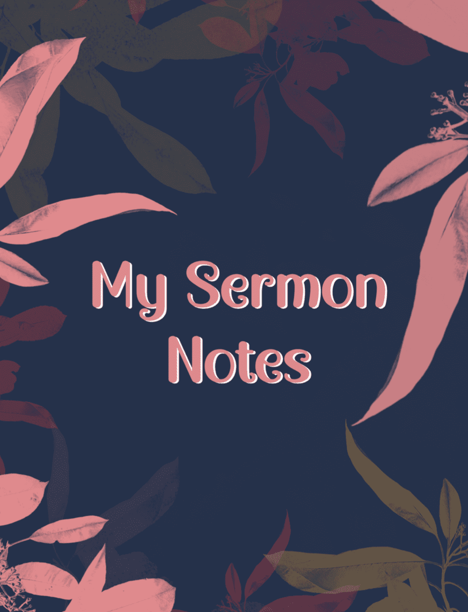 cover of sermon notes